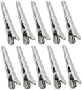 10 pieces - sealing clips - High clamping force closure clips - Freshness clips - Bag clips - Alligator clips - Easy to use - Multifunctional - for kitchen and home - for Candy & Snack Packaging - stainless steel - silver - 11.5cm