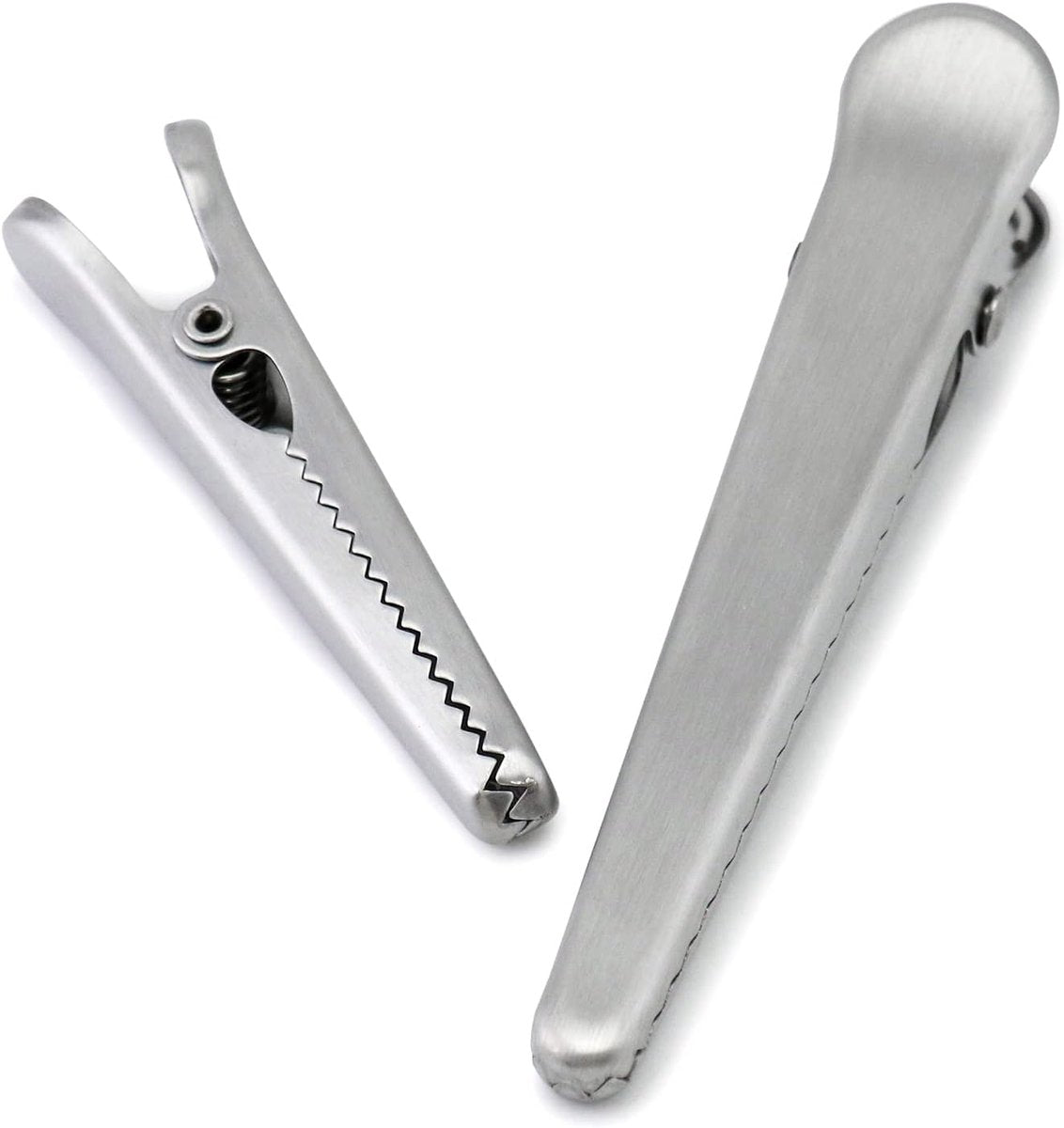 10 pieces - sealing clips - High clamping force closure clips - Freshness clips - Bag clips - Alligator clips - Easy to use - Multifunctional - for kitchen and home - for Candy & Snack Packaging - stainless steel - silver - 11.5cm