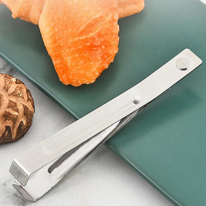 Garlic Peeler - 2 Pieces - Fishbone Tweezers - Tweezers - Kitchen Tweezers - Kitchen Aid - Silver-colored - Ergonomic Handle - Easy to Use - 10.9cm - Stainless Steel