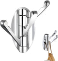 Wall Hook - Swivel Hooks - Foldable Coat and Towel Hook - Triple Hook - Small Hooks - Hanging Hooks - Wall Hook - Coat Hook - Towel Hanger - Small Towel Hooks - Coat Rack Hook - Coat Rack Hooks - Hat Hook - Metal - For Bathroom, Kitchen - Chrome Silver