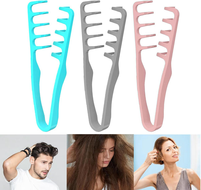 3 Pieces - Hair Styling Comb - Coarse Texture Comb - Comb for Frizzy Hair - Hair Care Instrument for Home Styling In the Hair Salon Hair Tool - Suitable for Back-Swept Hairstyles - Volume for the Hair Roots with Bangs - SOLLBRY® Hover Image