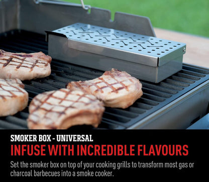 Smoker box - Smoker box - Smoker boxes - Smoker container - Smoker box - Smoke - Barbecue - BBQ - Barbecue accessories - Add Unique Smoke Flavors with Applewood, Oak, Cherry, Hickory, and Mesquite