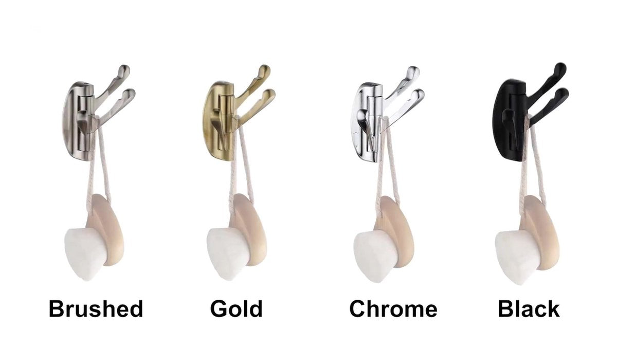 Wall Hook - Swivel Hooks - Foldable Towel Hook - Triple Hook - Hooks - Hanging Hooks - Wall Hook - Coat Hook - Towel Hanger - Towel Hooks - Coat Rack Hook - Coat Rack Hooks - Hat Hook - Metal - For Bathroom, Kitchen - Matte Black