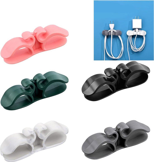 Cable Organizer - 5 Pieces - Cord Winder - Cable Winder - Self-Adhesive - Cord Organizer for Kitchen Appliances - For USB Cables, Wires, Mixers, Coffee Machines, Air Fryers & Kitchen Appliances - Suitable for Home, Office or Car.
