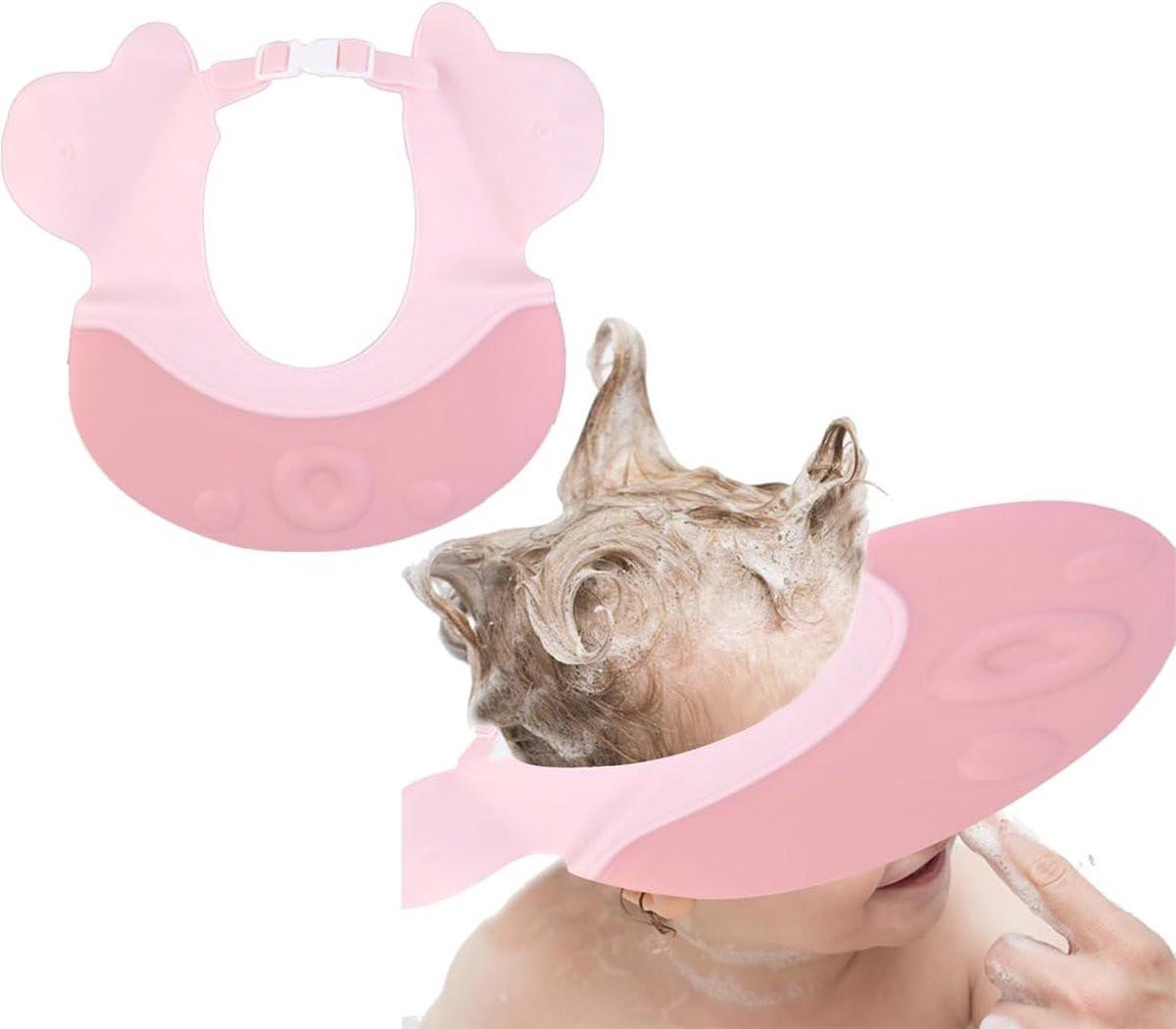 Shower cap - Shower cap - Bath cap - Baby shower cap - Child's hair washing aid cap - Shower cap - Shower cap for children - Silicone bath and shower cap - Cap - Adjustable - For toddler and baby - Pink.