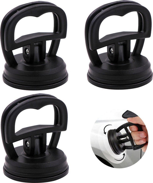 Mini Car Dent Remover - 3 Pieces - Dent Removal Station - Suction Cup - Glass Carrier - 5.8cm - Car Dent Puller - Dent Puller - Mini Car Dent Puller - Black.