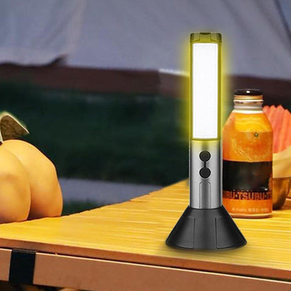 Camping Lamp - Tent Lamp - Rechargeable Telescopic Camping Light - Outdoor - LED Lamp - Hangable - Rechargeable - With Hook and Flashlight - For Camping, Hiking, Power Outages, Emergencies - Black - 1 Piece.