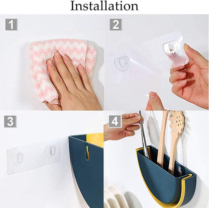 Trash Can - Foldable Trash Can - Kitchen Waste Bin - Trash Can In The Kitchen - Hanging Kitchen Cabinet Door - Car - Cabinet Door - Camping - Office - Bedroom - Organizer - Easy To Hang - Handy - Wall Mountable - Plastic - Blue