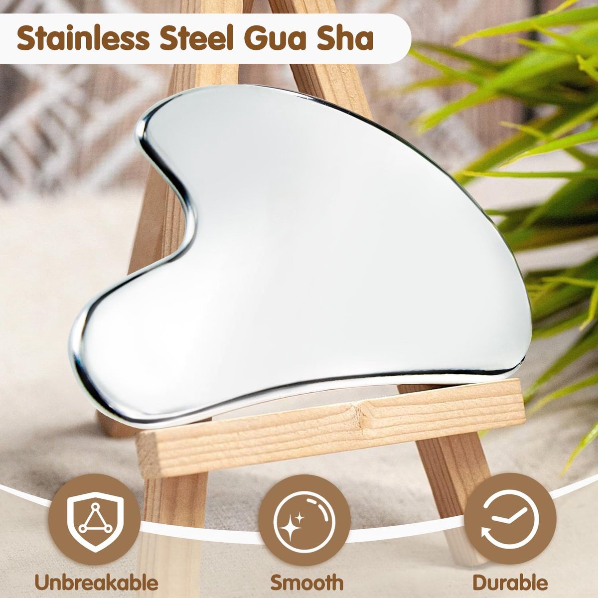 Gua Sha Stone Metal - Gua Sha Scraper Stainless Steel - Massage Tool - Relaxation - Gua Sha - Gua Sha Massage - Gua Sha Plate - Gua Sha Tool Surgical Steel - For Acne - Gua Sha Scraper - Unbreakable - Stainless Steel - With Storage Bag