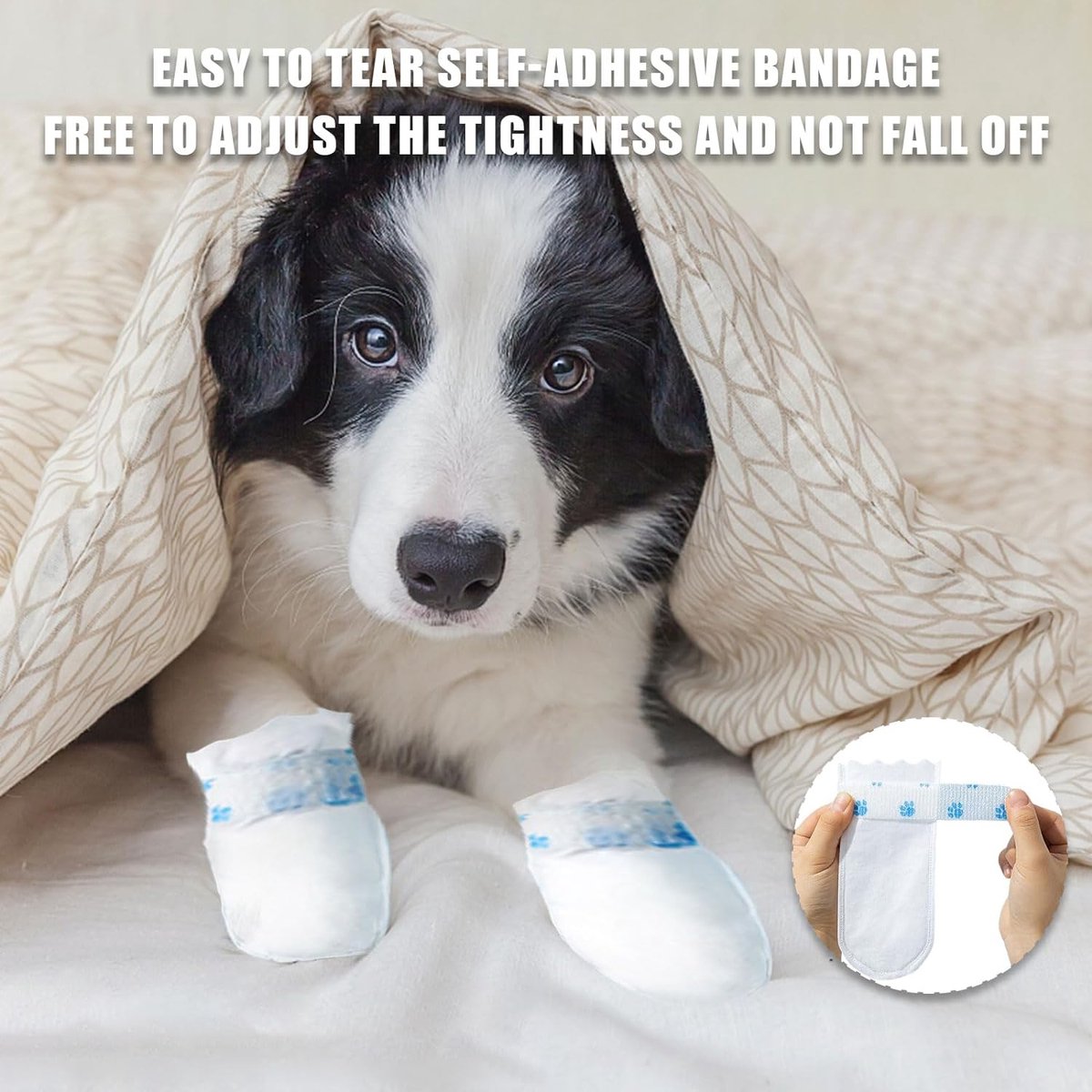 Dog Socks - 40 Pieces - Disposable Pet Socks - Waterproof - Non-Slip Dog Socks - Dog Shoes Paw Protector Socks for Dogs - Velcro Closure - Breathable - Adjustable - Pet Paw Protector - Dog Shoes - Size M