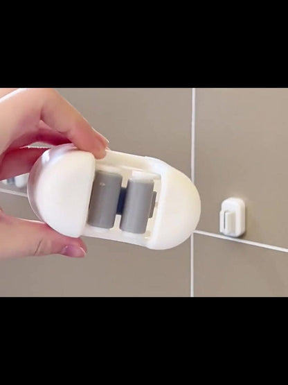 Broom Holder - 3 Pieces - Self-Adhesive - Broom Hanging System - Broom Holder - Garden Tools - Tool Holder - Wall Mount - For Office, Kitchen, Garage, Garden, Storage and Save Space - For Mop and Broom - White