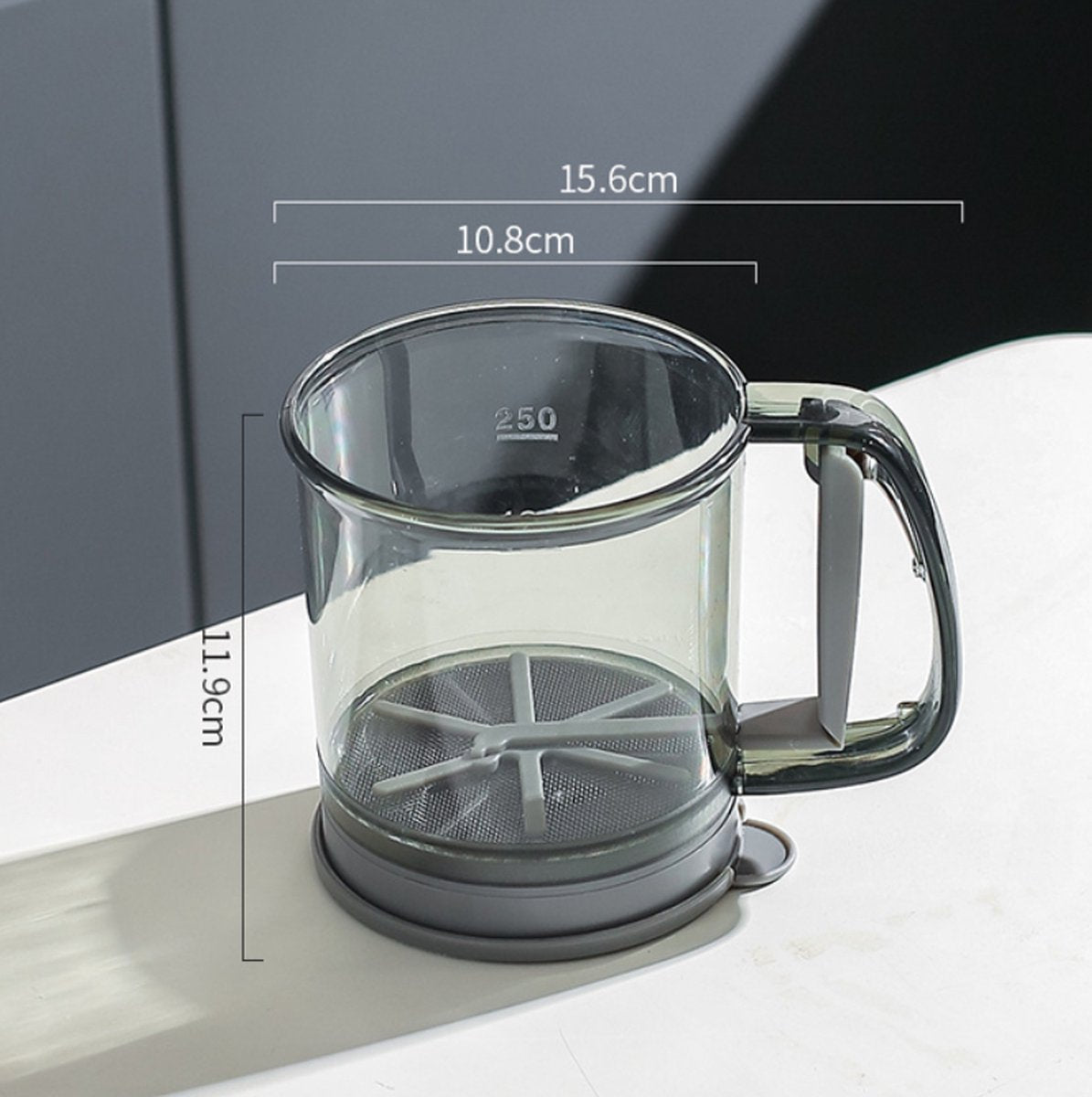 Flour Sieve - For Flour and Meal - Flour Sieve - Powdered Sugar Sieve - Sugar Sieve - Baking Utensils - Powdered Sugar Shaker - Hand Sieve - Double-Layer Sugar Sieve - One Hand - For Almond Powder, Powdered Sugar, Cocoa Powder, Cinnamon Powder