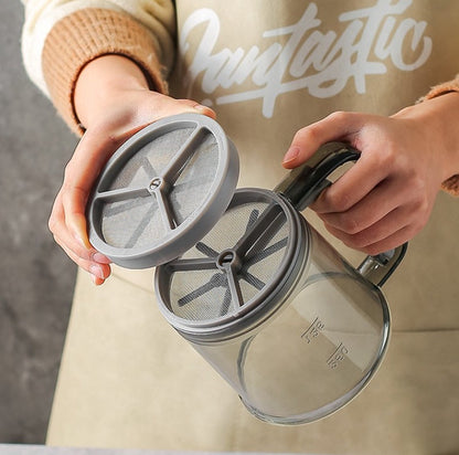 Flour Sieve - For Flour and Meal - Flour Sieve - Powdered Sugar Sieve - Sugar Sieve - Baking Utensils - Powdered Sugar Shaker - Hand Sieve - Double-Layer Sugar Sieve - One Hand - For Almond Powder, Powdered Sugar, Cocoa Powder, Cinnamon Powder