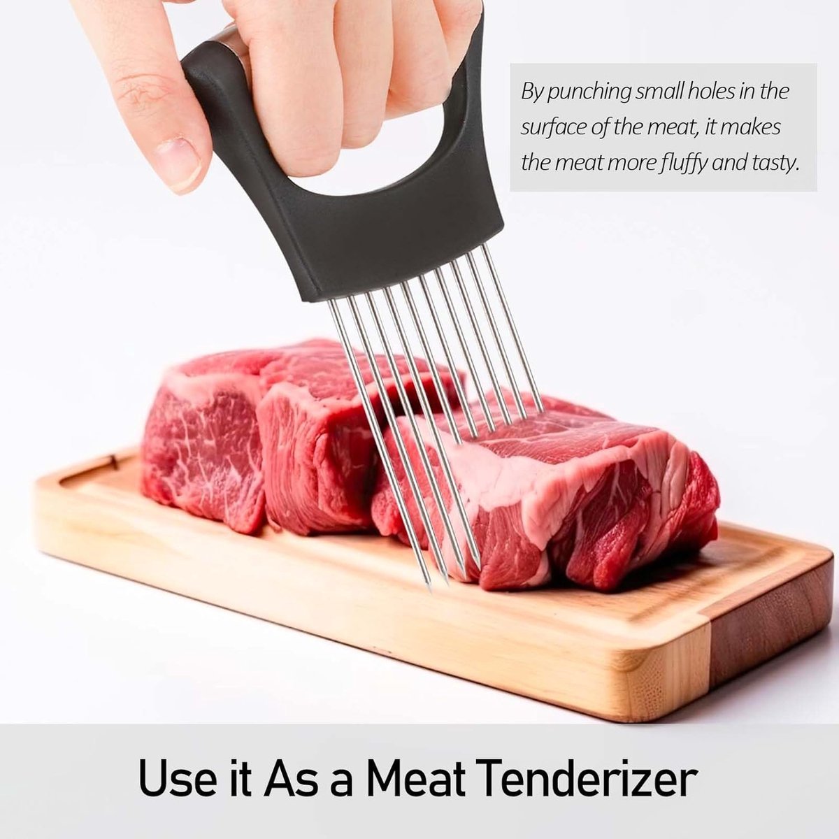 Onion Comb - 2 Pieces - Onion Slicer - Vegetable Slicer - Stainless Steel - Tomato Slicer - Potato Slicer - Finger Guard - Cutting Aid for Onions, Potatoes and Vegetables - Onion Cutting Tool - Egg Slicer - Manual - Onions - Slicer - Comb