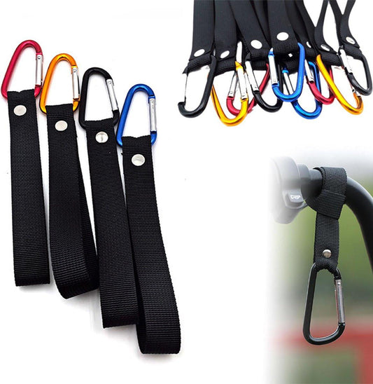 Stroller Hook - 10 Pieces - Bicycle Hook - Stroller Bag Hook - With Carabiner - Extra Sturdy - Bag Hook - Shopping Hook - Universal Hook - Buggy Hook - Diaper Bag Hook - Suitable For Bicycles, Electric Bikes, Strollers - 5 Colors.