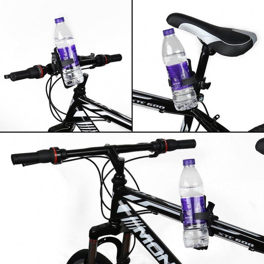 Bicycle Cup Holder - Bicycle Bottle Holder with Clamp - Universal Stroller Cup Holder - Buggy Cup Holder - Can Holder - Stroller Cup Holder - Wheelchair Cup Holder - 360Â° Rotation - For Bicycles, Mountain Bikes, Strollers, and Wheelchairs - Black.