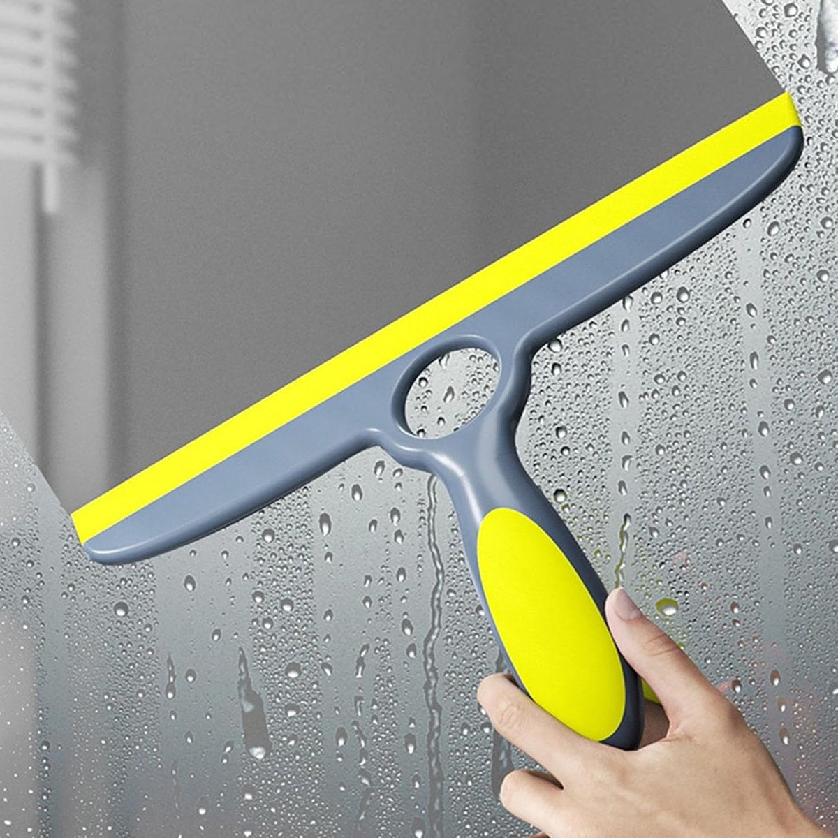 Squeegee - Window Squeegee - Window Wiper - Professional Cleaning - Window Cleaning - Window Wiper - Hand Squeegee - Shower Squeegee - Household Use - With Suction Cup - For Multifunctional Use Windows, Shower And Car - 25 CM Wiping Width - Green