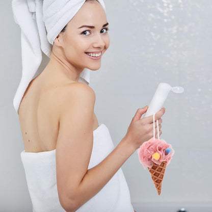 Bath Sponge - Shower Sponge - 3 Pieces - Shower Puff - Bath Sponge - Massage Sponge - Scrubbing Sponge - Bath Sponges - Soft Sponge - Bathroom - Bathroom Accessories - Shower - Reusable
