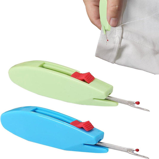 Seam Ripper - 2 Pieces - Thread Remover - For Sewing - Handy For Undoing Stitches - Removing Stitches - Sewing Accessories - Undoing Seams - Handy - Extra Sharp - For Clothing Seam Ripper - Green And Blue.