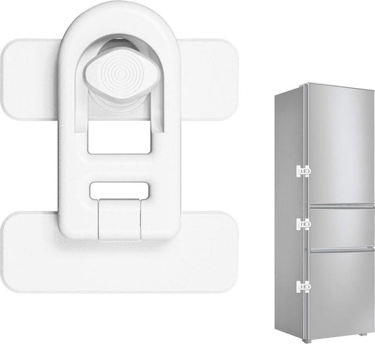 Child Locks for Cabinets - Child Security - Child Lock for Cabinet - Refrigerator Locks - Baby Safety Oven Door Lock - For Kitchen Cabinets, Appliances, Wardrobes, Refrigerator and Oven - White - 1 Piece.