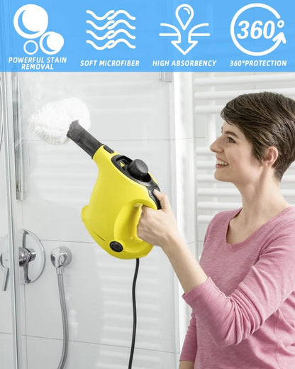Accessory Set Suitable For Kärcher Easyfix Sc1, Sc2, Sc3, Sc4 & Sc5 - Steam Cleaner Accessories - Replacement Microfiber Cloths - Mop Pad - 8-Piece - Replacement Parts - Powerful Stain Removal - Hard-to-Reach Places