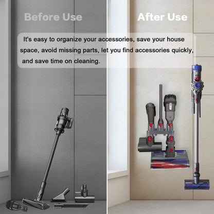 Wall Mount Suitable for Dyson Vacuum Cleaner V7/V8/V10/V11 Accessories - Suspension System - Wall Bracket - Wall Holder - Wall Mount - Docking Station - Can Hold 5 Accessories - Mounting Materials Included