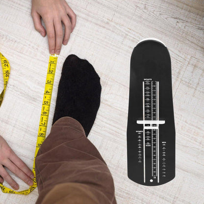 Shoe Size Meter - Foot Measuring Tool - Measuring Feet - Universal Measuring System - Child Shoe Size Meter - Shoe Measuring Tool - Measurement - Children and Adults - Find the Perfect Fit - Measurement Chart - Up to 31 cm - Shoe Size 19 - 48 - Black.