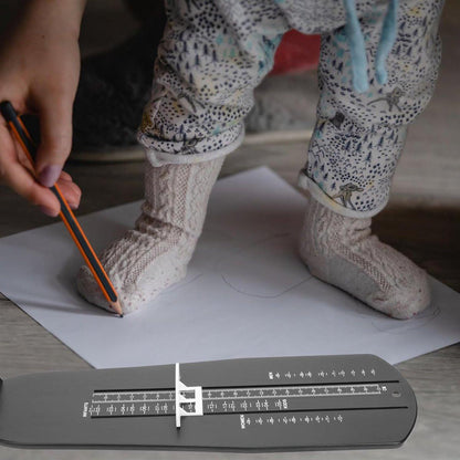 Shoe Size Meter - Foot Measuring Tool - Measuring Feet - Universal Measuring System - Child Shoe Size Meter - Shoe Measuring Tool - Measurement - Children and Adults - Find the Perfect Fit - Measurement Chart - Up to 31 cm - Shoe Size 19 - 48 - Black.