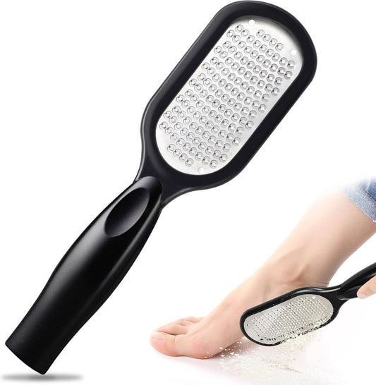 Professional Foot File - 2 Pieces - Callus File - Callus Rasp - Callus Shaver - Professional Callus Removers - Pedicure - Callus Rasp - Ergonomic Design - Stainless Steel - For Wet and Dry Use - Foot Care Callus - Callus Remover - Black and White