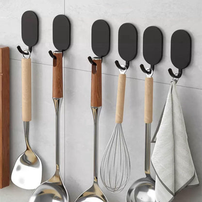 10 Self-Adhesive Hanging Hooks - Stainless Steel - Towel Hooks - Thicker - Wall Hooks - Stick-on Hooks - Towel Hooks - Multifunctional Hook - Clothes Hook - Traceless - Kitchen / Bathroom - Suitable for Various Wall Surfaces