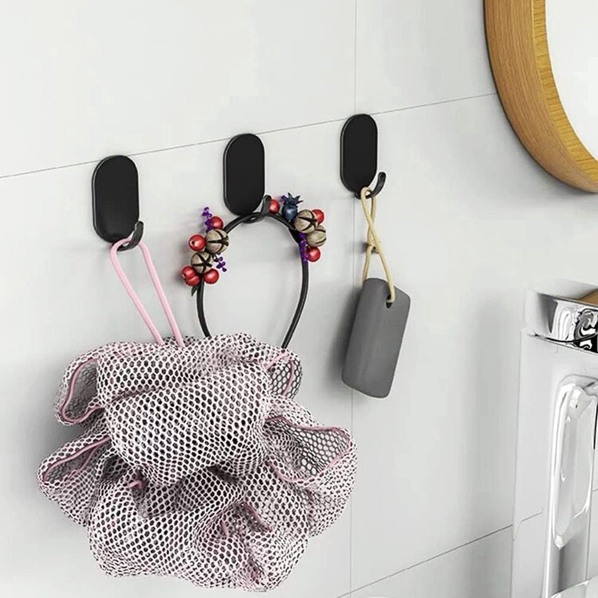 10 Self-Adhesive Hanging Hooks - Stainless Steel - Towel Hooks - Thicker - Wall Hooks - Stick-on Hooks - Towel Hooks - Multifunctional Hook - Clothes Hook - Traceless - Kitchen / Bathroom - Suitable for Various Wall Surfaces