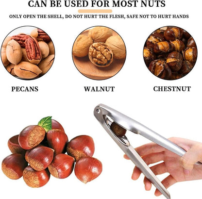 Nutcracker - Professional Walnut / Nut Cracker - Portable Christmas Nutcracker - Universal Chestnut Clip - High Quality Chestnut Tongs - nutcracker - Walnut Cracker - for walnuts / chestnuts / pecans and other nuts - Stainless Steel