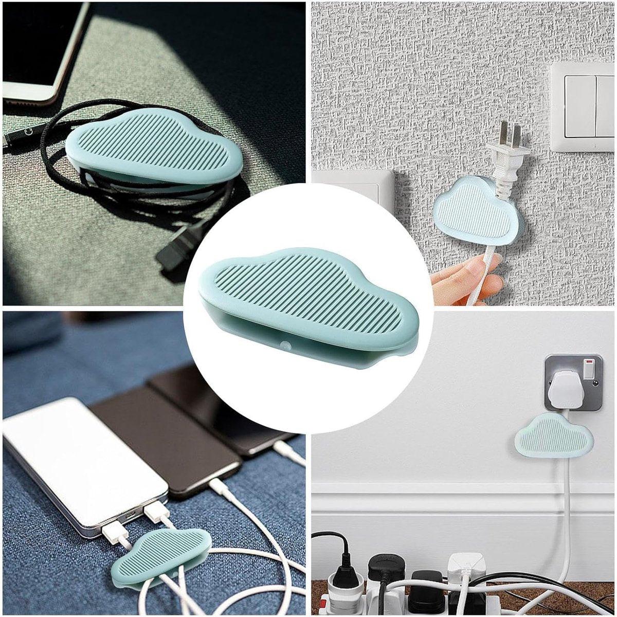 Cable Clips - 8 Pieces - Wire Organizer - Cable Holder - Cable Management - Cable Ties - Cable Organizer - Cable Organizer - Self-Adhesive - For Desk/Wall/Car/Office - For Headphones/Mouse/USB Cable.