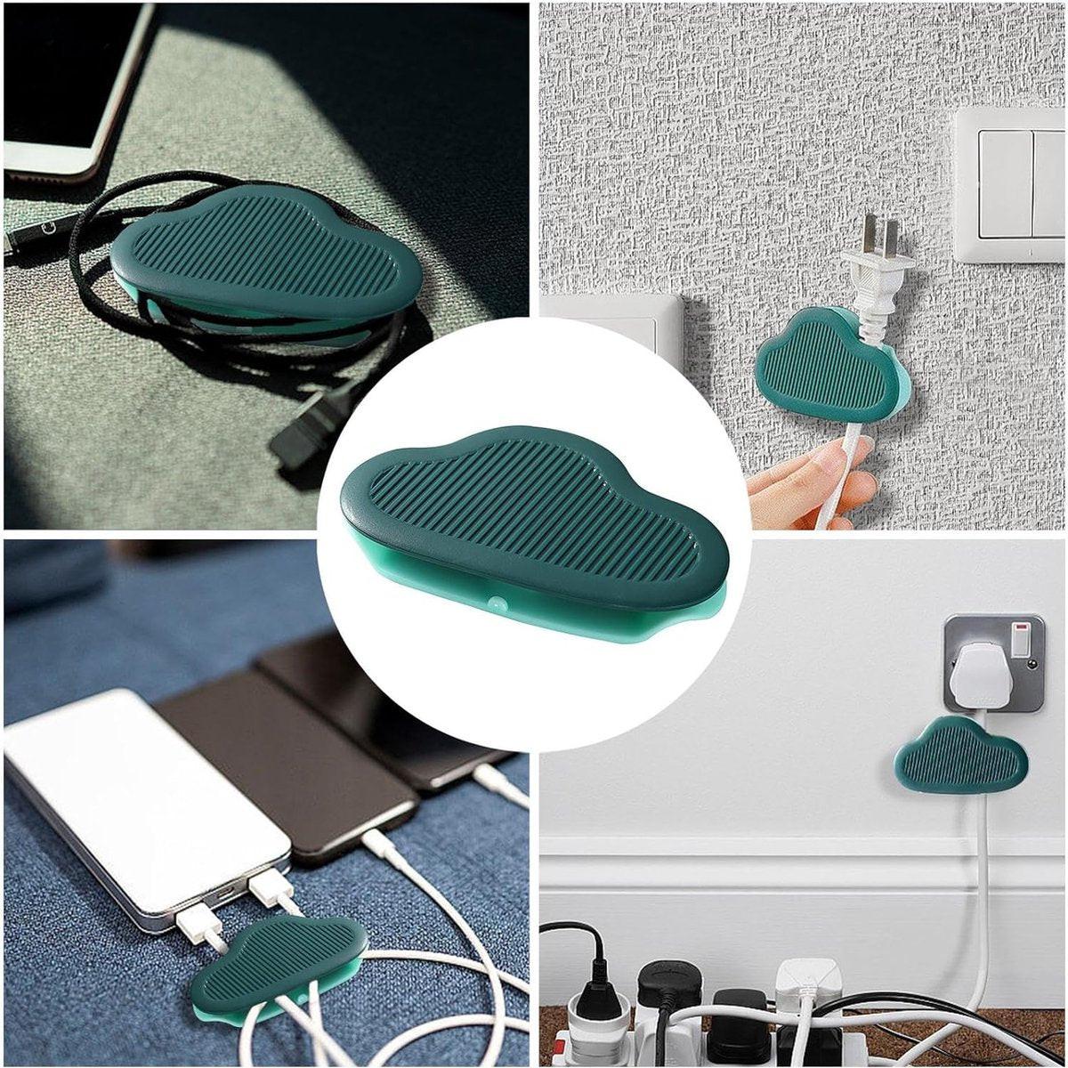 Cable Clips - 8 Pieces - Wire Organizer - Cable Holder - Cable Management - Cable Ties - Cable Organizer - Cable Organizer - Self-Adhesive - For Desk/Wall/Car/Office - For Headphones/Mouse/USB Cable.