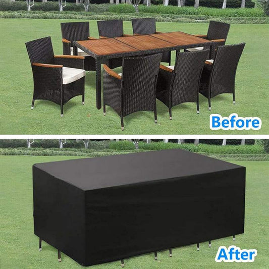Garden Furniture Cover - 180*150*80cm - Table Cover Garden Furniture Cover - Waterproof & Dustproof - UV Resistant - Weatherproof - 210D Oxford - Tear Resistant - Garden Table Covers - Cover For Garden - Protective Cover For Garden Furniture - Sturdy & Du