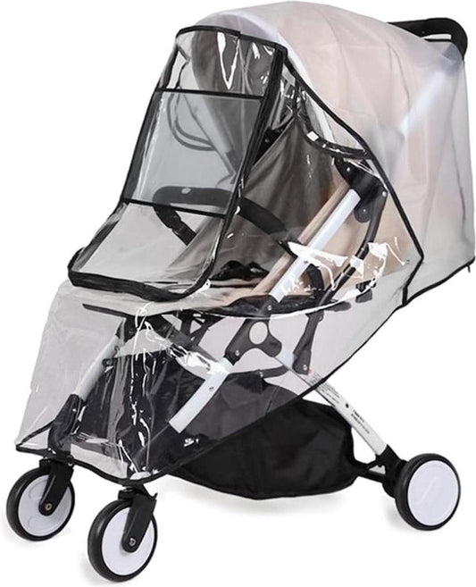 Stroller Rain Cover - Universal - Stroller Rain Cover - Buggy Rain Cover - Rain Cover for Stroller - Universal Stroller Accessory - Baby Weather Protection - Baby Travel Weather Shield - Windproof Waterproof - Protection Against Dust and Snow.