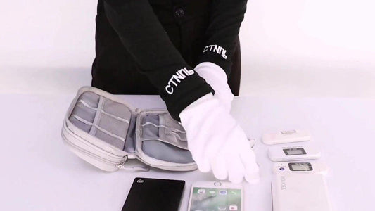 Cable Organizer Storage Bag 3 Layers - Cable Organizer Bag - Waterproof / Wear-Resistant - Cable Electronics Organizer - Cable Bag - Luxury Organizer For Cables And Accessories - Compact Cable Bag - Cable Organizer - Data Cable Organizer - Gray - Travel.