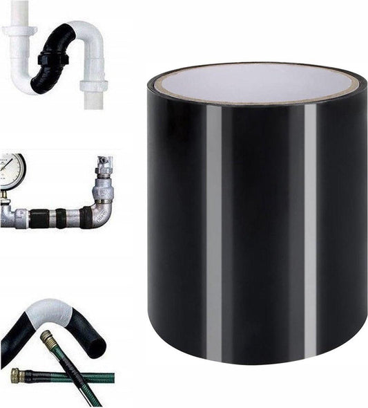 Super Strong Waterproof Tape - Duct Tape - Mounting Tape - 10 x 150cm - Leakage Tape - Flex Tape - General Utility Tape - Repair Tape - General Utility Tape - Black - For Pool/Bathroom/Tent/Leak Repair.