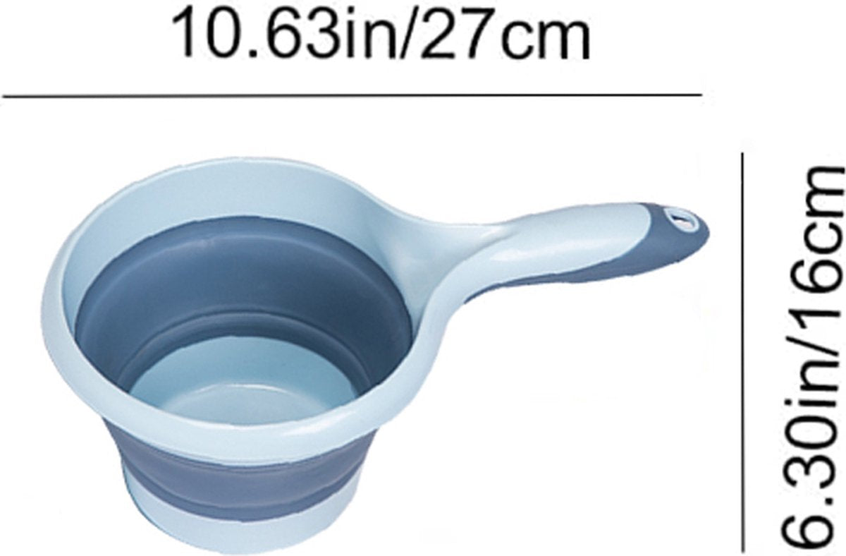 Portable Water Ladle - Foldable Water Ladle - Ladle with Handle - Easy to Store and Carry - For Kitchen/Bathroom/Camping/Hiking/Personal Care Routines/Pet Care - Garden Accessories - Plastic