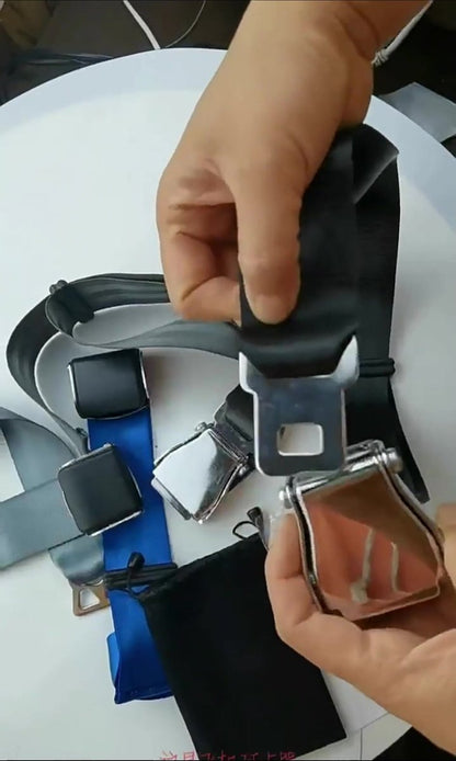 Seatbelts - Seatbelt Extender - 2 Pieces - Seatbelt Extension - 80cm - Car Seatbelt Extender - Universal - Comfortable - Airplane Seatbelt Extender - Universally Adjustable Airplane Seat - Maternity Belt - For Obese People - With Storage Bag