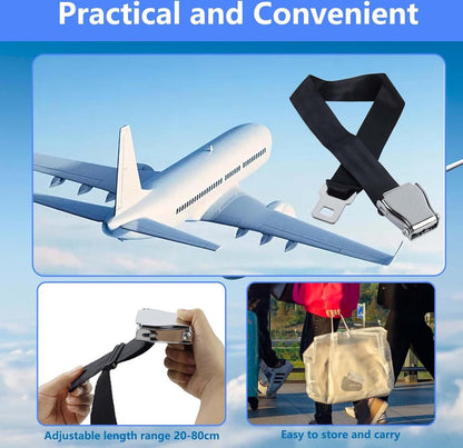 Seatbelts - Seatbelt Extender - 2 Pieces - Seatbelt Extension - 80cm - Car Seatbelt Extender - Universal - Comfortable - Airplane Seatbelt Extender - Universally Adjustable Airplane Seat - Maternity Belt - For Obese People - With Storage Bag