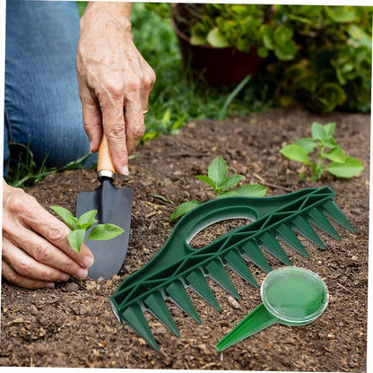 Planter - 4 Pieces - Garden Tools - Garden Seed Dibber Drill Spacer - Bottom 12 Holes - Spacers - Adjustable Seed Dispenser - Seed Dispensers - For Planting Seeds and Plants - Green