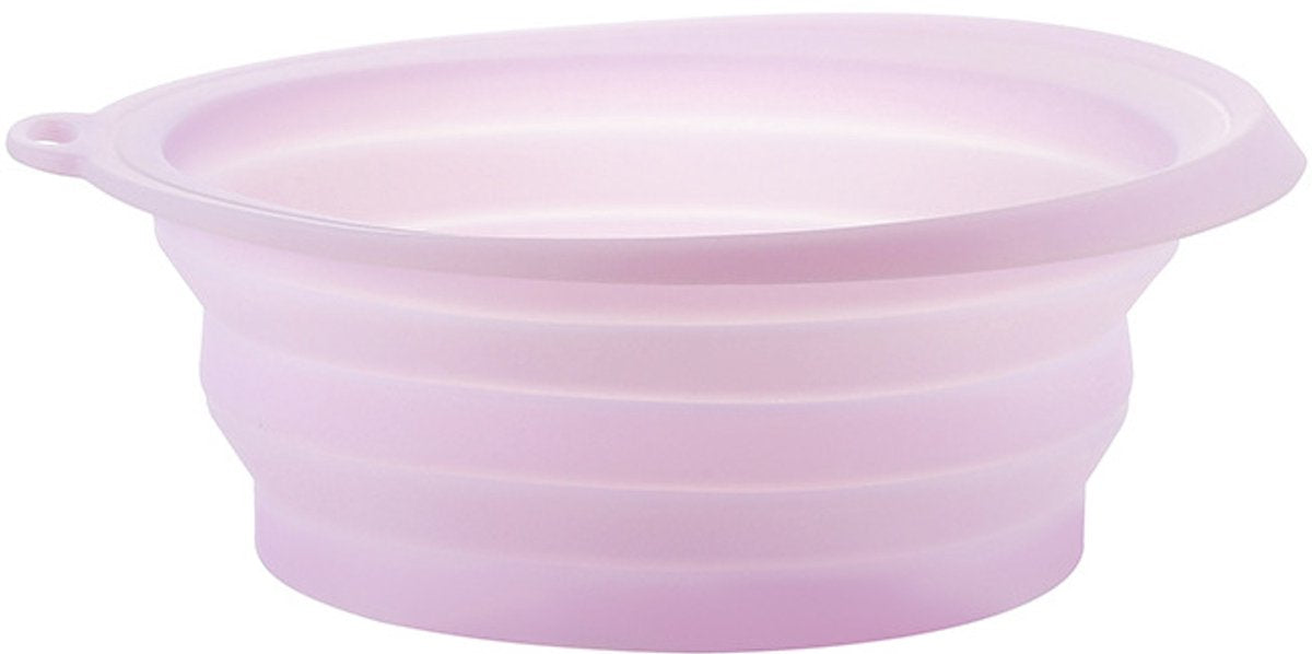 Cooling basin - Facial ice bath - Silicone facial cooling basin - Foldable silicone basin - Built-in ice tray - Portable basin - Cools the face - unclogs and soothes the skin (pink)