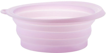 Cooling basin - Facial ice bath - Silicone facial cooling basin - Foldable silicone basin - Built-in ice tray - Portable basin - Cools the face - unclogs and soothes the skin (pink)