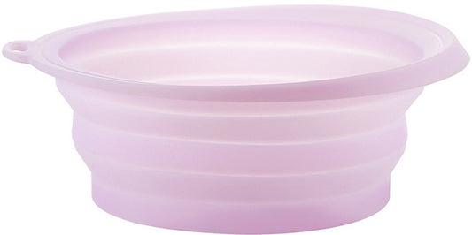 Cooling basin - Facial ice bath - Silicone facial cooling basin - Foldable silicone basin - Built-in ice tray - Portable basin - Cools the face - unclogs and soothes the skin (pink)