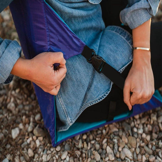 Outdoor Seat Cushions - Foldable Seat Cushion With Backrest - Outdoor Foldable Seat Cushion - Legless Chair Beach Backrest Chair - For Stadium Outdoor Camping Fishing Beach - 42x40 Cm - Blue - 1 Piece.