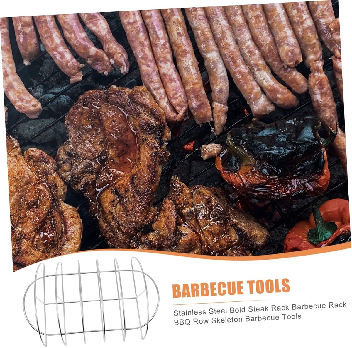 Professional Grates - BBQ - Barbecue - Sparerib Rack - Rib Rack - Spareribs Holder - Clamp Grate - Grill Clamp - Clamp Grates - Barbecue Grates - Barbecue Accessories - Barbecue Tools - Practical - High Quality - Very Suitable for Professional BBQ