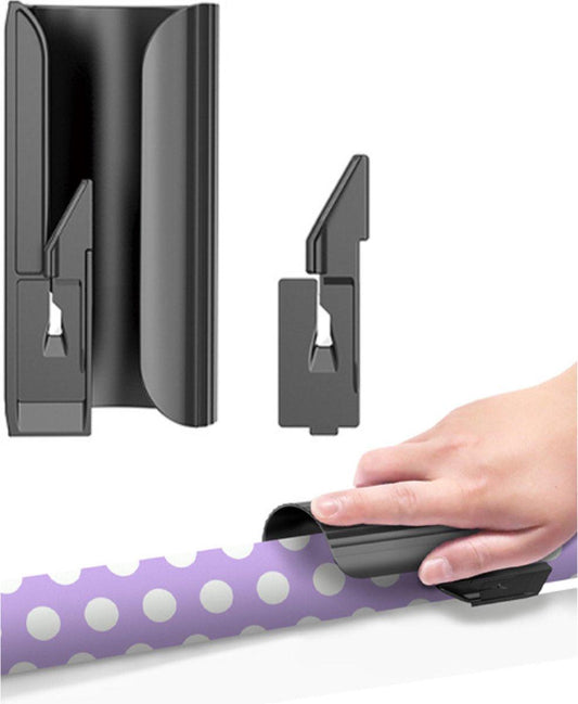 Wrapping Paper Cutter - Gift Paper Cutter - Gift Paper Roll Cutter Aid - Home Office Roll Cutter - Gift Paper Cutter - Gift Cutter - Paper Roll Cutter - Black - 1 Piece.