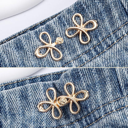 Trouser Reducer - 8 Pieces - Waist Stretcher Set - Pins - Waist Extender - Jeans Shortening Buttons - Adjustable Button - Tightening Button - Tightener Buttons - Reusable - Trouser Waist Reinforcement - For Loose Jeans, Trousers, Skirts, and Sleeves