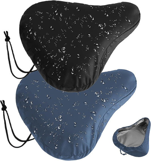2 pieces - Bicycle Saddle Cover - Bicycle Saddle Cover - Waterproof Saddle Cover - Cover for Bicycle Saddle - Rain Cover - Saddle Cover - with drawstring - outdoor saddle cover - bicycle accessories - waterproof - universal - rain and dust protection - 24.